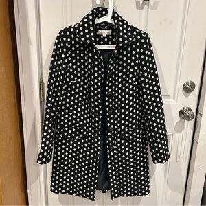 Merona Black and White Polka Dot Trench Coat